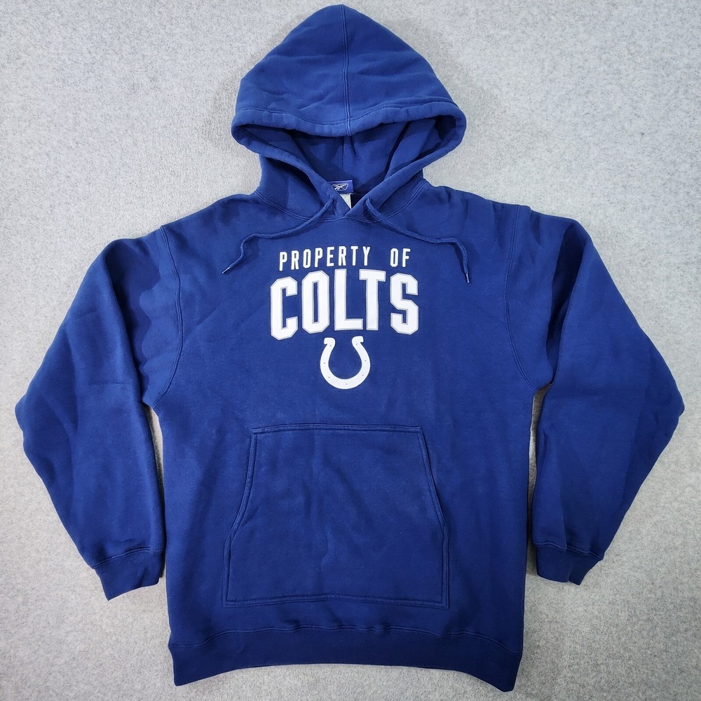 Indianapolis Colts‎ NFL Hoodie Adult Medium Blue Reebok Y2K Pullover Sweatshirt